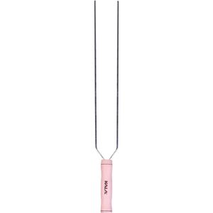 Espeto Duplo em Chapa Galvanizada e Cabo de Madeira 55cm Kala