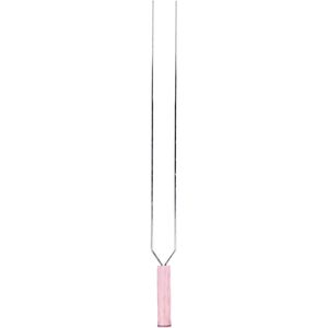 Espeto Duplo em Aço Inox e Cabo de Madeira 75cm Kala