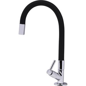 Torneira de Mesa com Bica Flexível em Aço Inox Preta C60 Liege