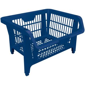 Cesto Expositor Empalhável em Plástico Azul 22L Kala