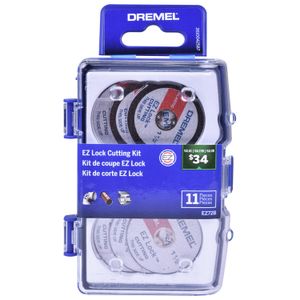 Kit Para Mini Retífica 11 Peças Para Corte Ez Lock Dremel