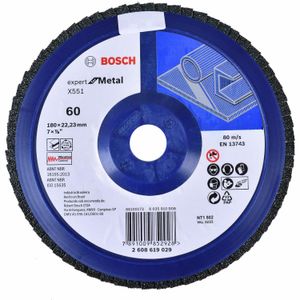 Lixa Disco Flap 180 x 22mm G60 Expert For Metal Bosch