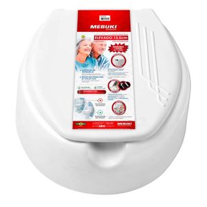 Assento Sanitário Elevado 13,5cm Com Tampa Mebuki