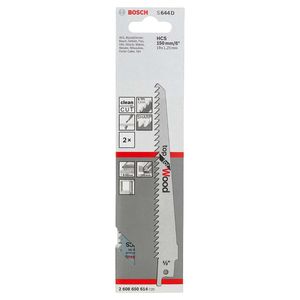 Lâmina de Serra Sabre S644D para Madeira 2 Peças 240mm Bosch