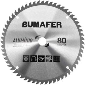 Disco de Serra 12” X 30mm Para Alumínio 80 Dentes Bumafer