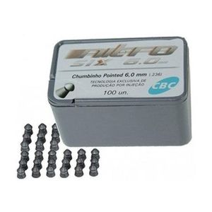 Chumbinho 6 mm Pontiagudo Nitro Six 6.0 100 Peças CBC
