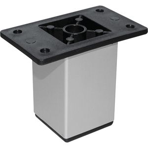 PÉ QUADRADO FLANGE CRIATIVA 40MMX10CM POLIDO 8 PEÇAS