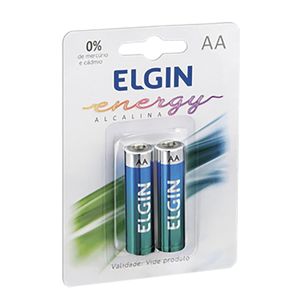 Pilha Alcalina AA 2 Unidades Blister Elgin