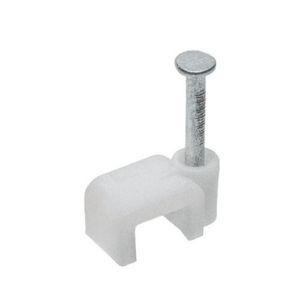 Grampo Chato Branco 6mm 1 Prego 20 Peças Liege
