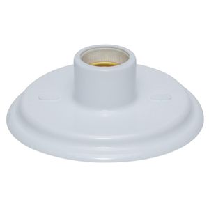 Plafonier com Soquete de Porcelana Branco E27 4A 250V Liege