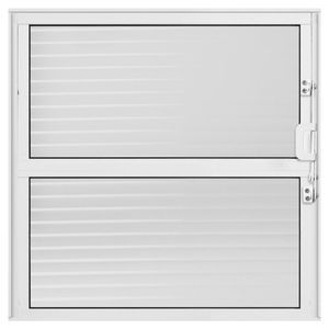 Vitrô Basculante Canelado em Alumínio Branca 50x50cm MetalFlex
