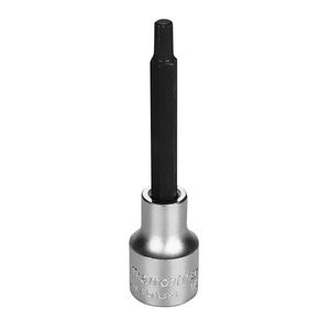 Soquete Longo em Aço Cromo Vanádio Ponta Multidentada 6 mm - Encaixe 1/2" Tramontina 44865106