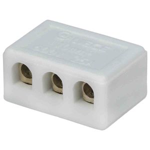 Conector Porcelana Médio com 3 Polos 10mm Liege