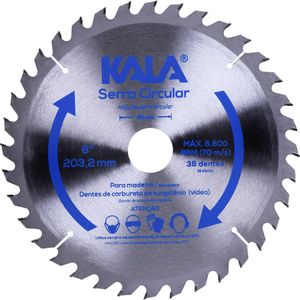 Disco Serra Circular 8” para Madeira 36 Dentes 6600rpm Kala