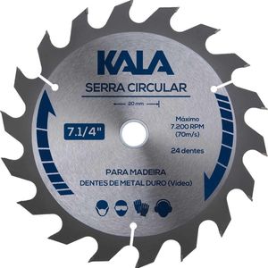 Serra Circular para Madeira com 60 Dentes 10” 254mm Kala