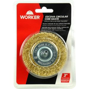 ESCOVA CIRCULAR COM HASTE LATONADO WORKER