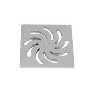 GRELHA QUADRADA CROMADA AMANCO ABS 100MM VORTICE