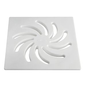 GRELHA QUADRADA BRANCA AMANCO PE 100MM VORTICE