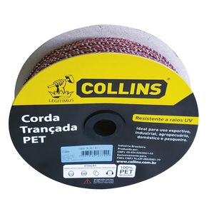 CORDA PET TRANÇADA 297m/3mm COLORIDA COLLINS