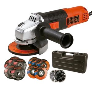 Esmerilhadeira Angular com 12 Discos 4.1/2" 820W Black&Decker