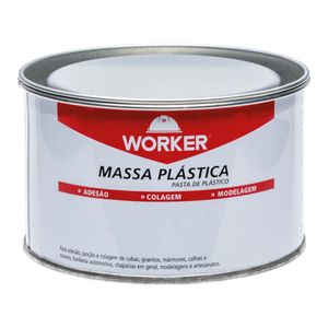 MASSA PLÁSTICA WORKER PRETA 1 KG