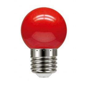 LÂMPADA LED BOLINHA 1W 127V VERMELHA TASCHIBRA