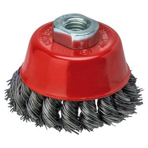 Escova Copo em Aço Carbono Rosca M14 3" 76,20mm Worker