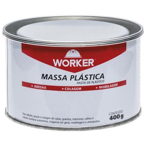 Massa Plástica Preta 400g Worker