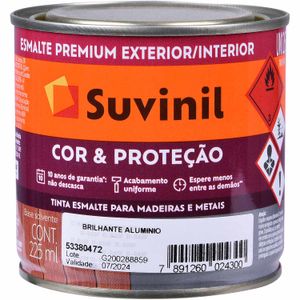 Tinta Esmalte Cor & Proteção Brilhante Alumínio 225ml Suvinil