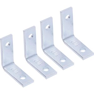 Suporte Cortina Leve 3x3cm Zincado 4 Peças Kala