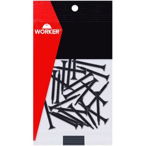 Parafuso Drywall PB Preto 3,5x35mm 25 Peças Worker