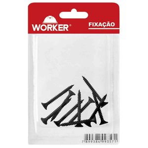 Parafuso Drywall PB Preto 3,5x45mm 25 Peças Worker