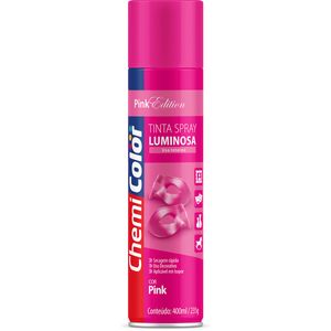 Tinta Spray Cores Luminosas 400Ml/250G Pink Chemicolor