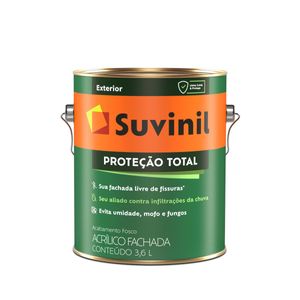 Tinta Acrílica Proteção Total Fosco Branca 3,6L Suvinil