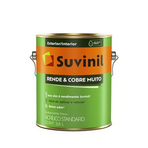 Tinta Acrílica Rende & Cobre Fosco Branca 3,6L Suvinil