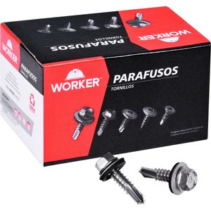 Parafuso Ponta Broca Inox 6,3mmx1" 300 Peças Worker