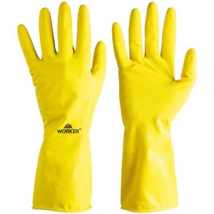 Luva de Látex WK46 Silver 9" Amarelo Worker