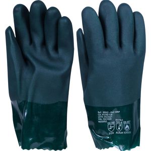 Luva de PVC com Forro de Poliéster 25cm G Verde Worker