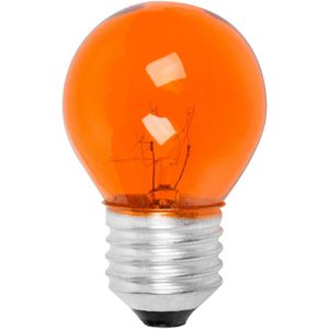 Lâmpada Bolinha 15w E27 Laranja Incandescente  127V Liege