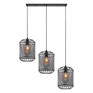 Luminária Pendente Mefel Triplo Preto Kala