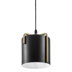 Luminária Pendente Minuo Preto e Dourado Kala