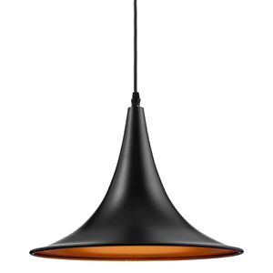 Luminária Pendente Razia Preto e Dourado Kala