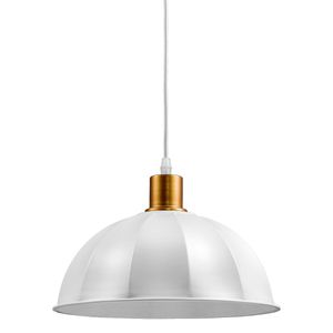 Luminária Pendente Tuvarim Branco e Dourado Kala