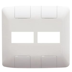 Placa em Termoplástico de 2 Postos Aria Branco 4x4 Tramontina