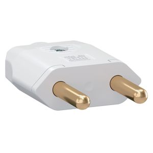 Plugue Macho com 2 Pinos 10A Branco com 120 Unidades Weg