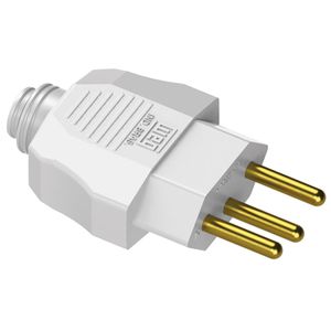 Plugue Macho com 3 Pinos 10A Branco com 120 Unidades Weg