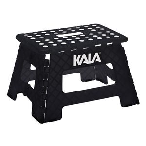 Banqueta Plástica Dobrável 22cm Preta Kala