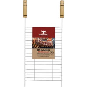 Grelha Bandeja para Churrasco Cromado 32x47cm Grilazer