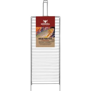 Grelha para Peixe com Trava Cromado G 25x50cm Grilazer