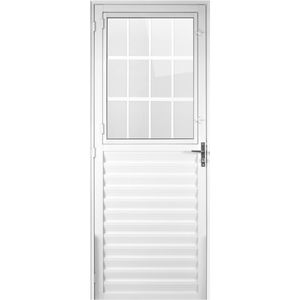 Porta Postigo SPP em Alumínio Branca Esquerda VL 210x80cm Aluvid